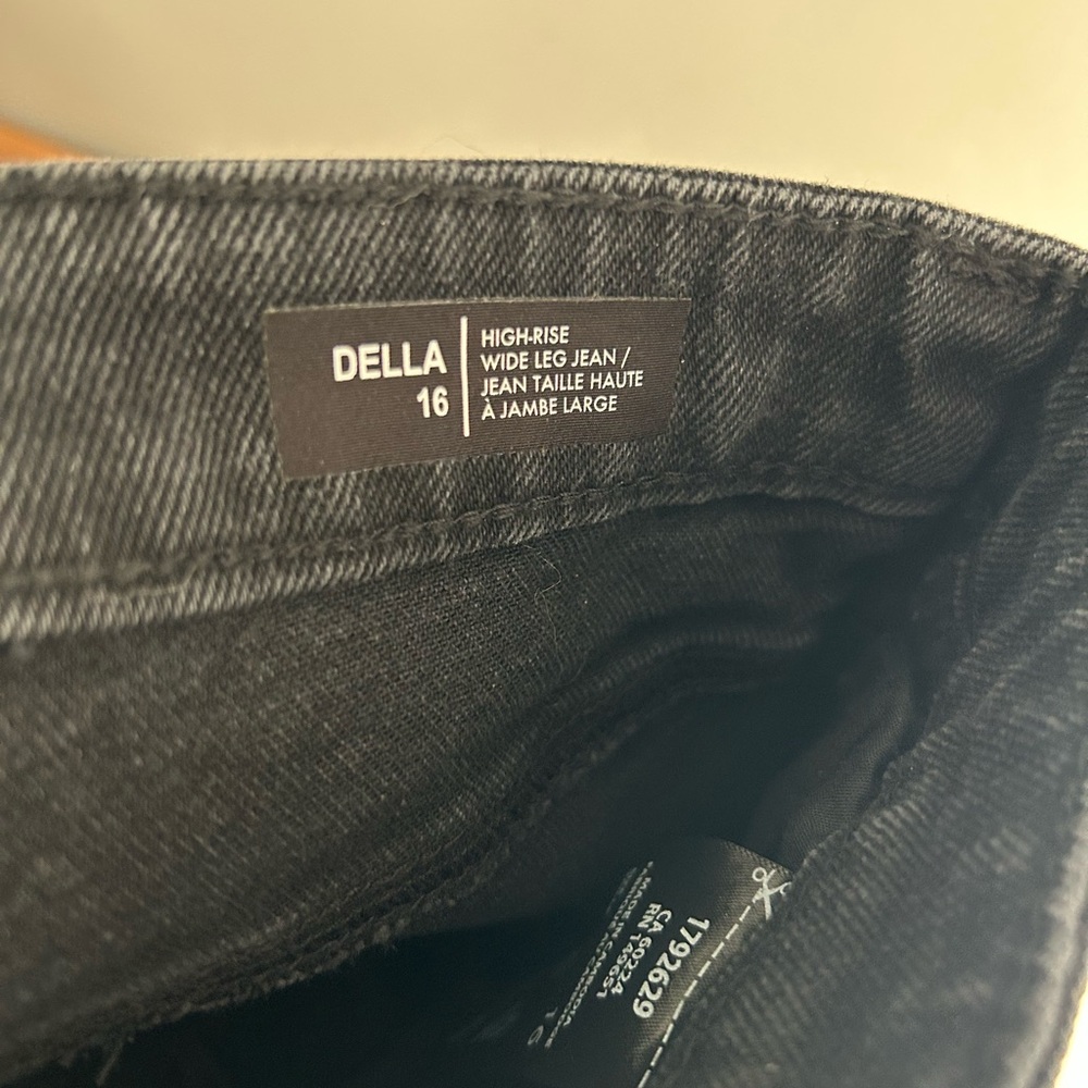 BUFFALO David Bitton Black Denim High Waisted Wide Leg Jeans size 16 NEW - Picture 9 of 10